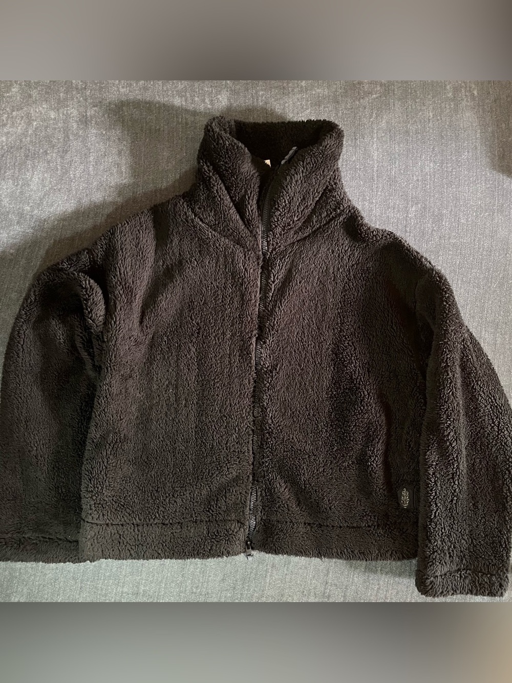 Free People Movement Cozy Black Fleece Jacket size small